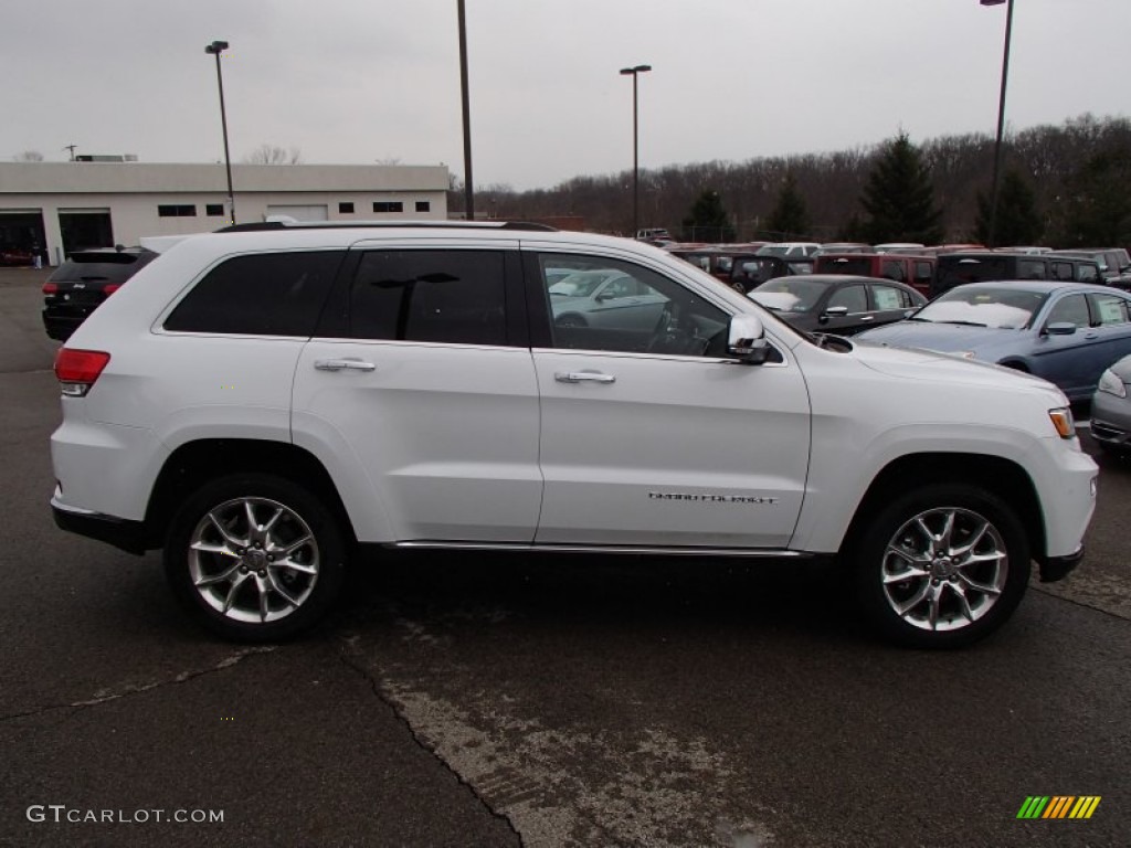 2014 Grand Cherokee Summit 4x4 - Bright White / Summit Grand Canyon Jeep Brown Natura Leather photo #5