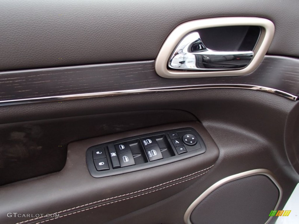 2014 Jeep Grand Cherokee Summit 4x4 Summit Grand Canyon Jeep Brown Natura Leather Door Panel Photo #78770276
