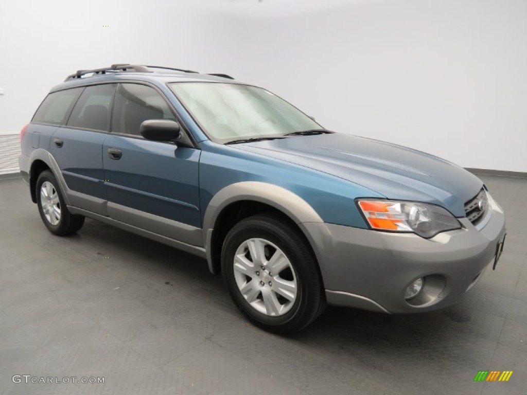 2005 Outback 2.5i Wagon - Atlantic Blue Pearl / Off Black photo #3