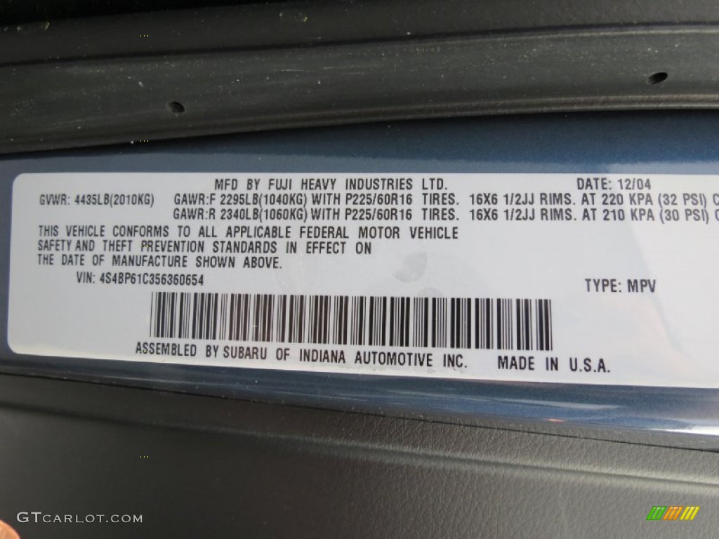 2005 Outback 2.5i Wagon - Atlantic Blue Pearl / Off Black photo #20