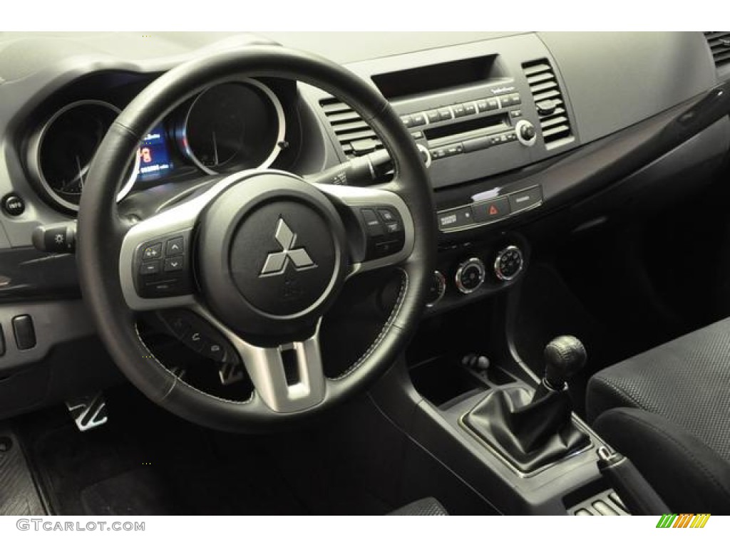 2012 Mitsubishi Lancer Evolution GSR Black Recaro Dashboard Photo #78771712