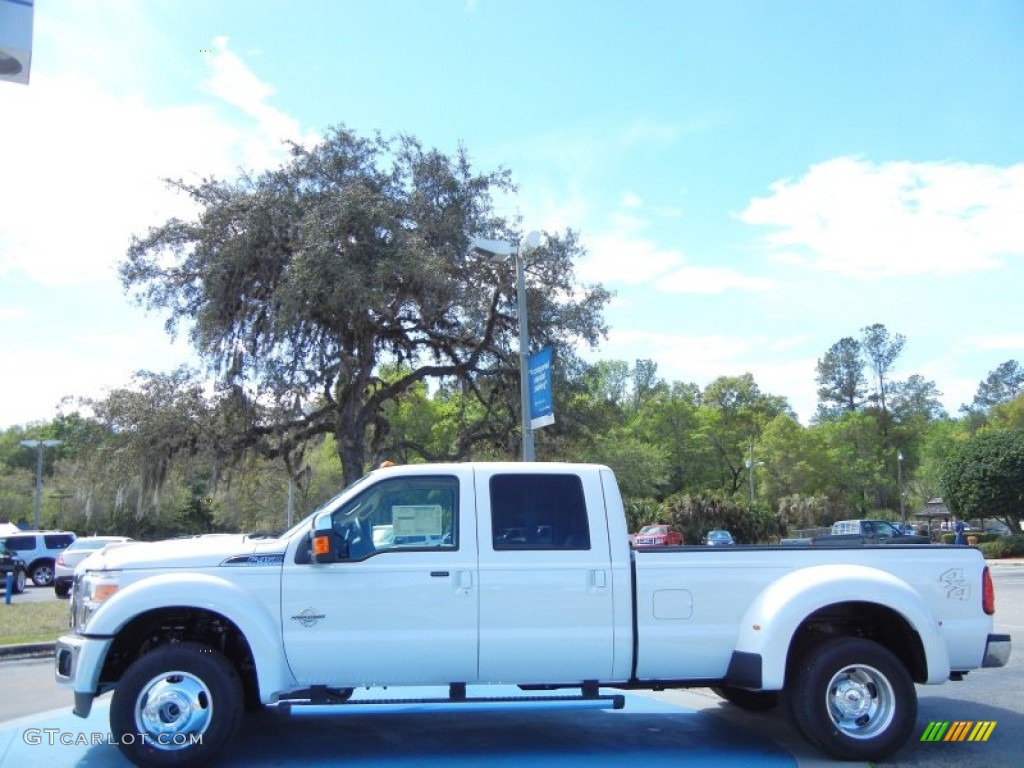 White Platinum 2013 Ford F450 Super Duty Lariat Crew Cab 4x4 Exterior Photo #78772601