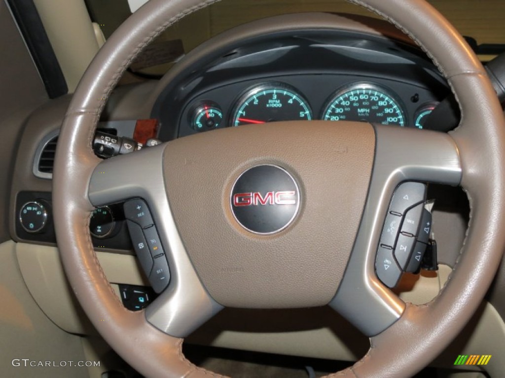 2009 GMC Yukon XL SLE 2500 4x4 Light Tan Steering Wheel Photo #78774350