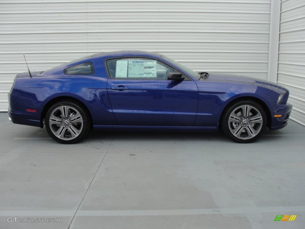 2014 Mustang V6 Coupe - Deep Impact Blue / Charcoal Black photo #2
