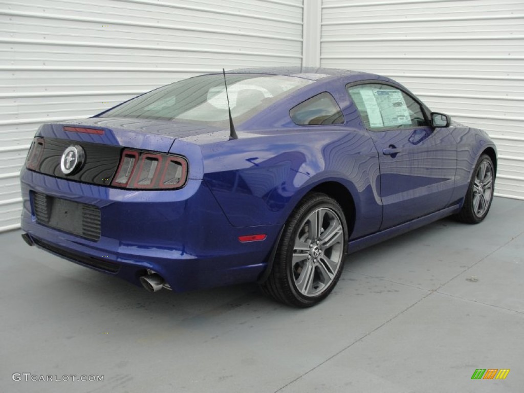 2014 Mustang V6 Coupe - Deep Impact Blue / Charcoal Black photo #3