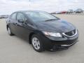 Crystal Black Pearl 2013 Honda Civic LX Sedan Exterior