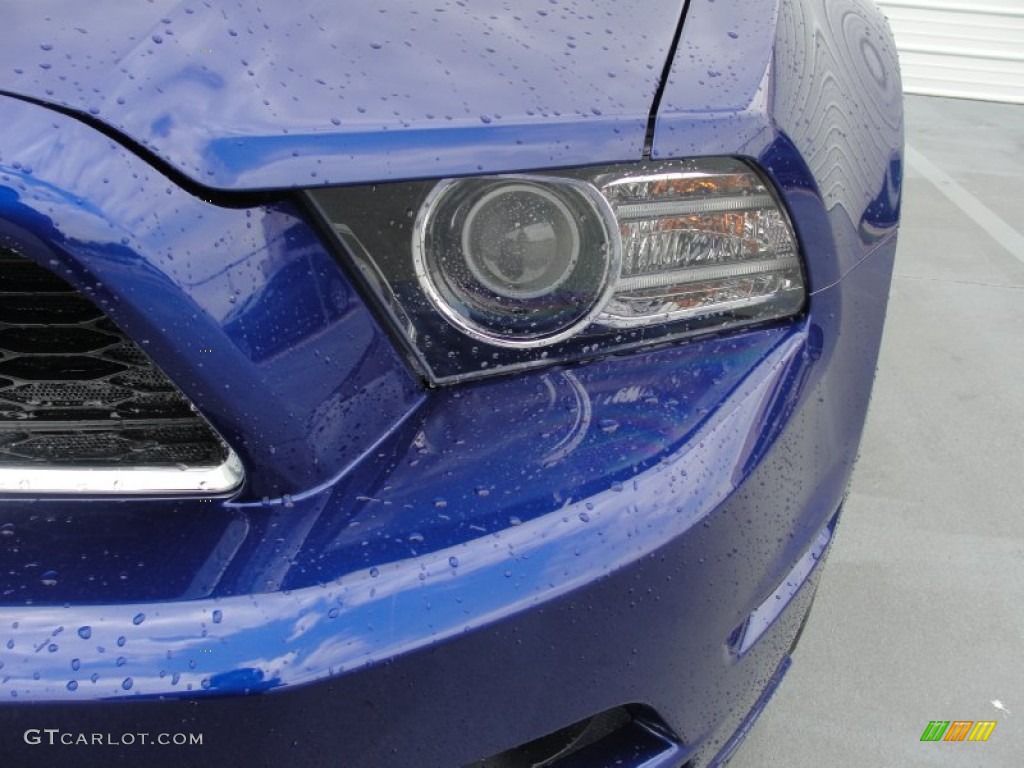 2014 Mustang V6 Coupe - Deep Impact Blue / Charcoal Black photo #9