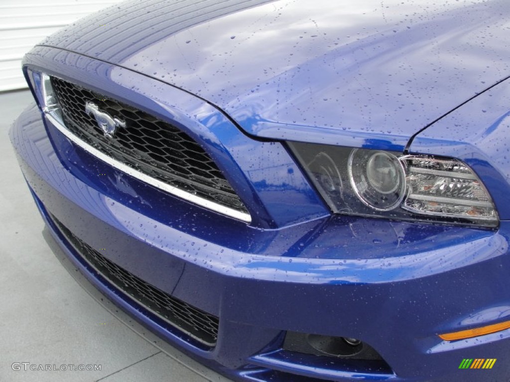 2014 Mustang V6 Coupe - Deep Impact Blue / Charcoal Black photo #10