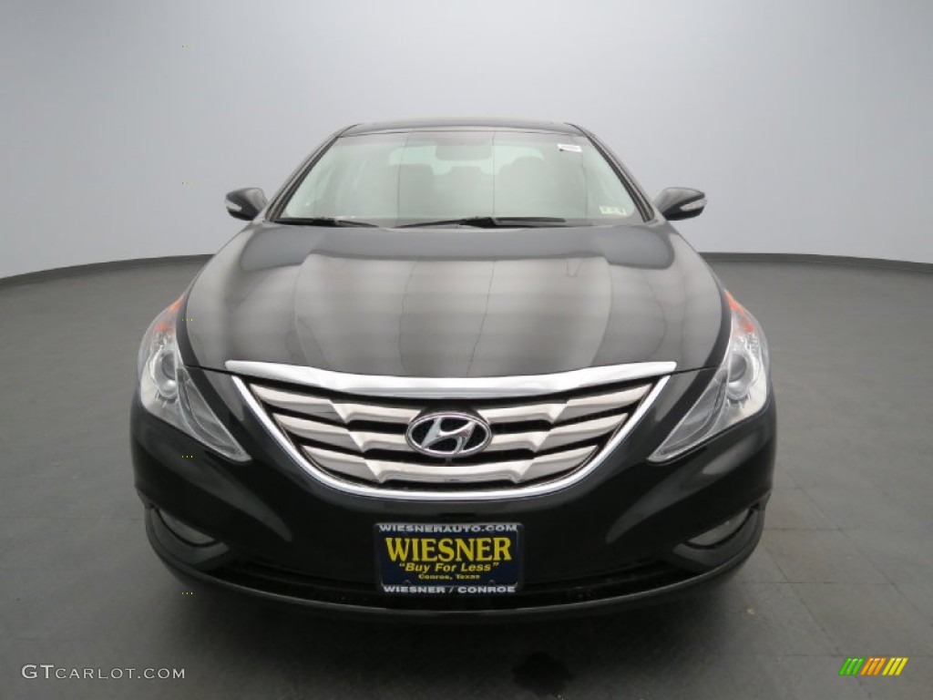 2011 Sonata Limited 2.0T - Midnight Black / Wine photo #2