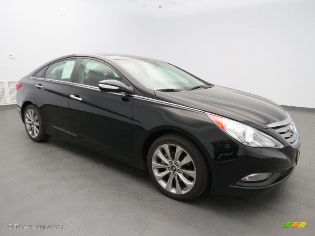 2011 Sonata Limited 2.0T - Midnight Black / Wine photo #3