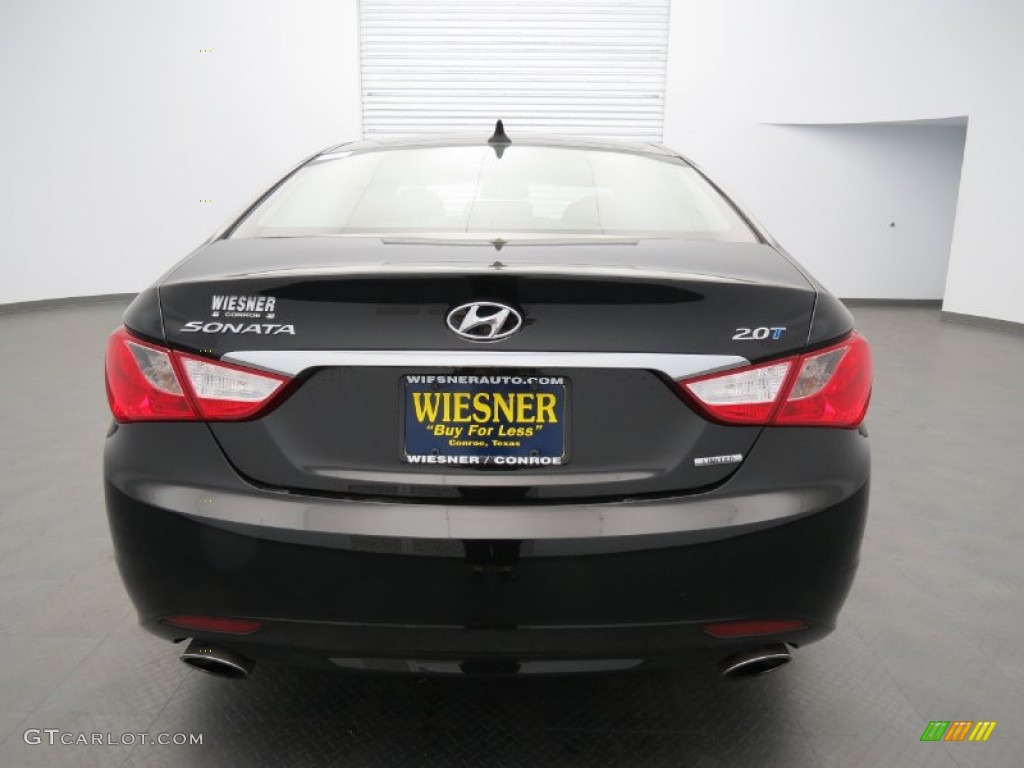 2011 Sonata Limited 2.0T - Midnight Black / Wine photo #6
