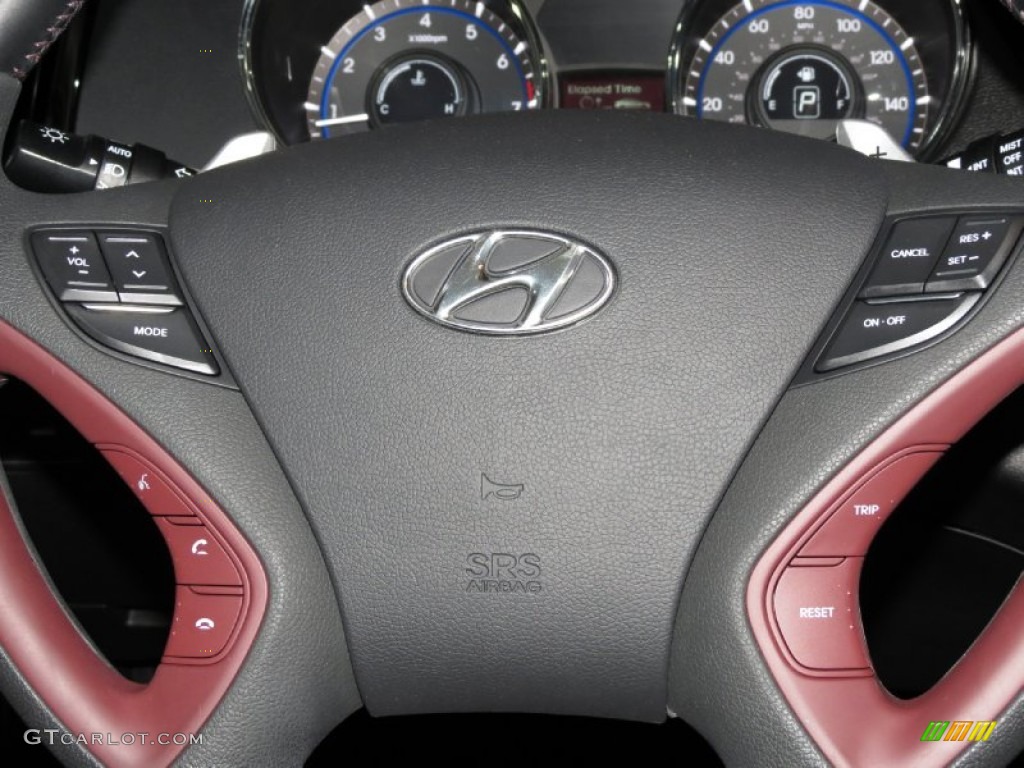 2011 Sonata Limited 2.0T - Midnight Black / Wine photo #18