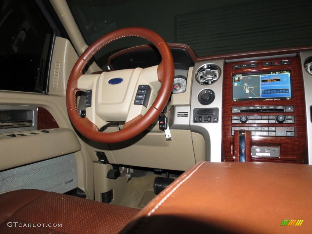 2010 F150 King Ranch SuperCrew 4x4 - Dark Blue Pearl Metallic / Chapparal Leather photo #19