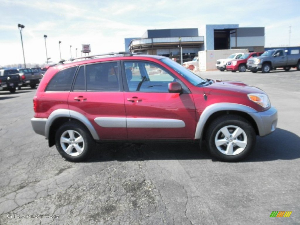 2004 RAV4 4WD - Salsa Red Pearl / Dark Charcoal photo #1