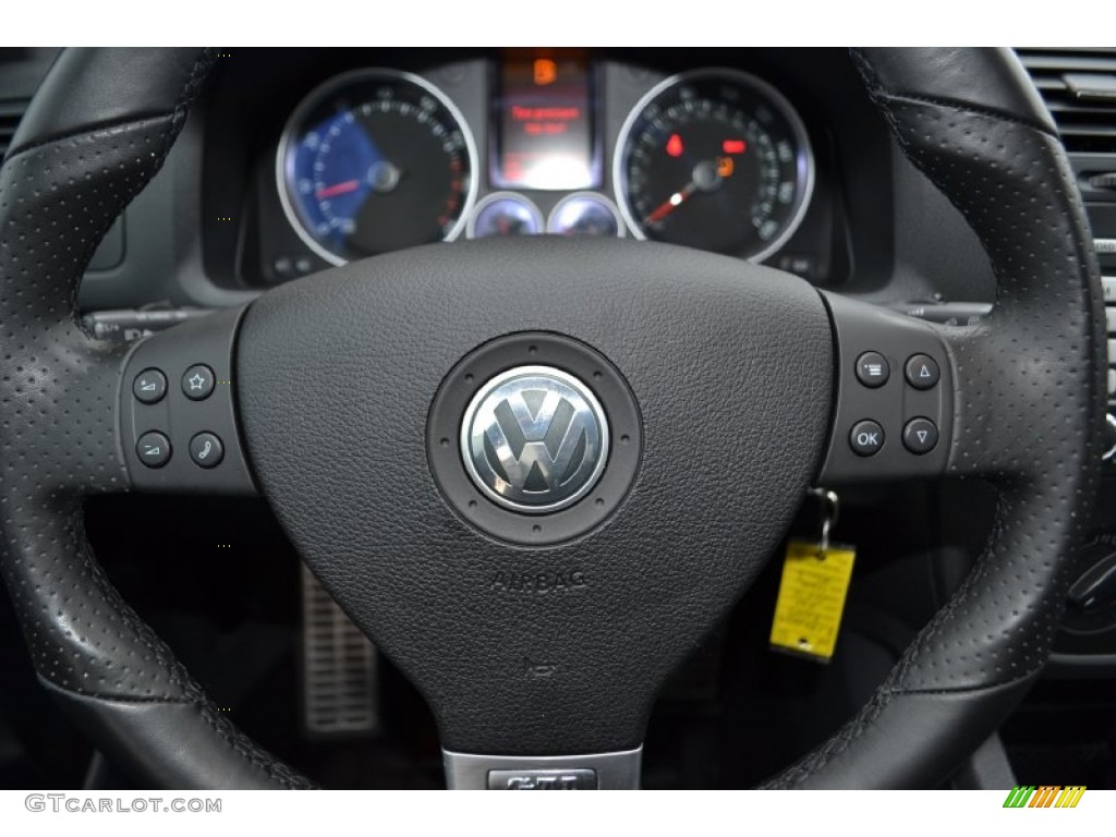 2009 Volkswagen GTI 4 Door Interlagos Black Cloth Steering Wheel Photo #78777904