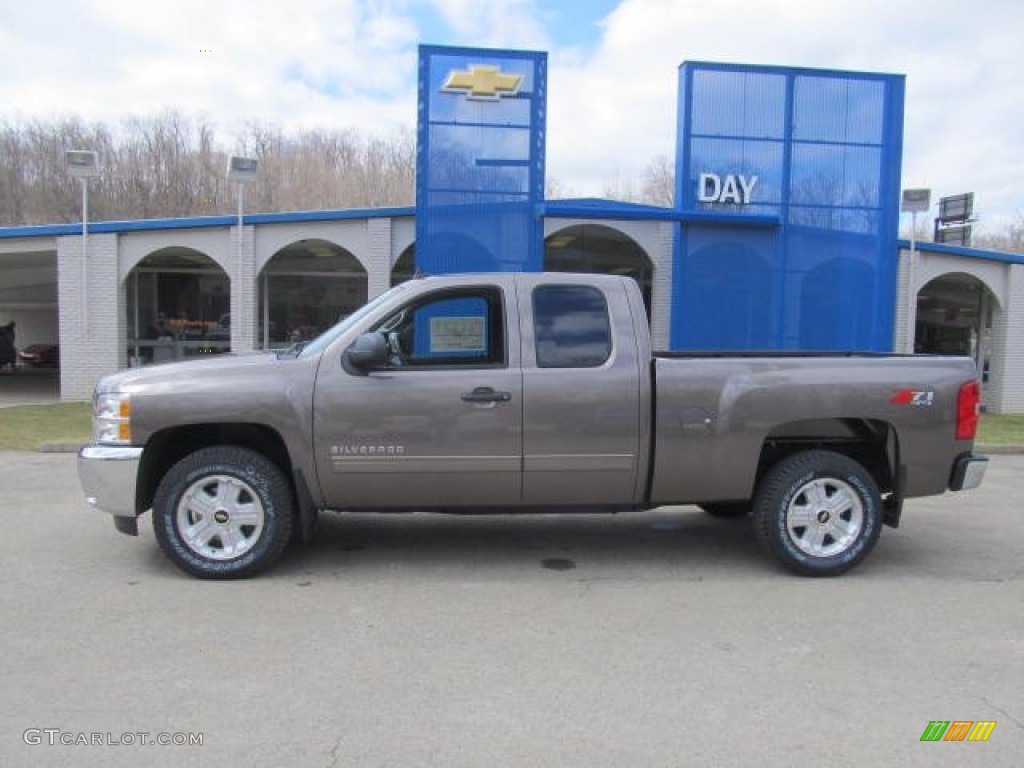 2013 Silverado 1500 LT Extended Cab 4x4 - Mocha Steel Metallic / Ebony photo #2