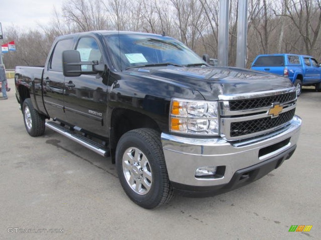 Black 2013 Chevrolet Silverado 2500HD LT Crew Cab 4x4 Exterior Photo #78779516