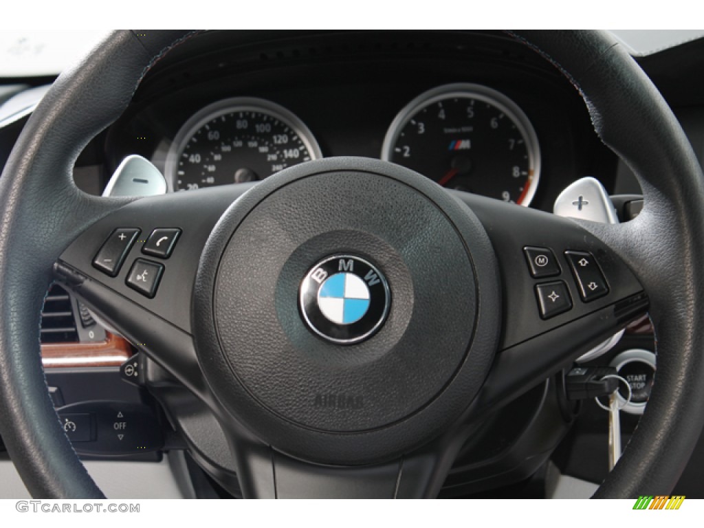 2008 BMW M5 Sedan Silverstone Steering Wheel Photo #78782933