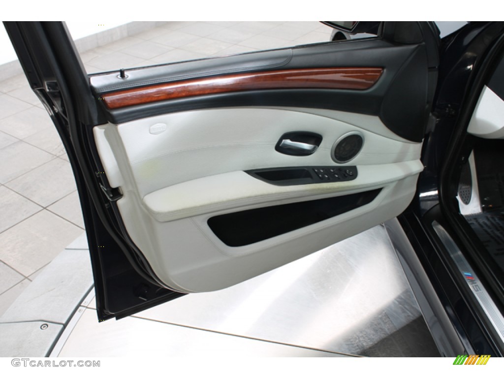 2008 BMW M5 Sedan Silverstone Door Panel Photo #78783126
