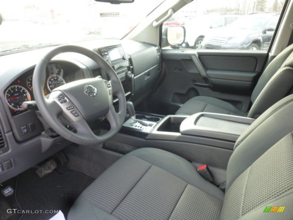 Charcoal Interior 2013 Nissan Titan SV Crew Cab 4x4 Photo #78783140