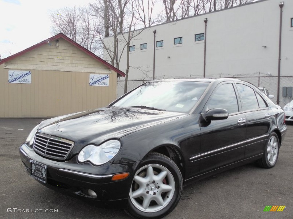 2002 C 240 Sedan - Black / Charcoal photo #1