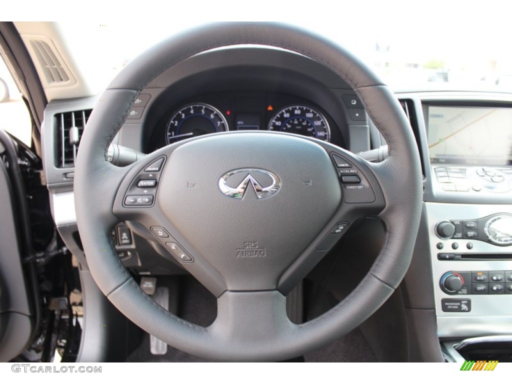 2013 Infiniti G 37 Convertible Graphite Steering Wheel Photo #78784930