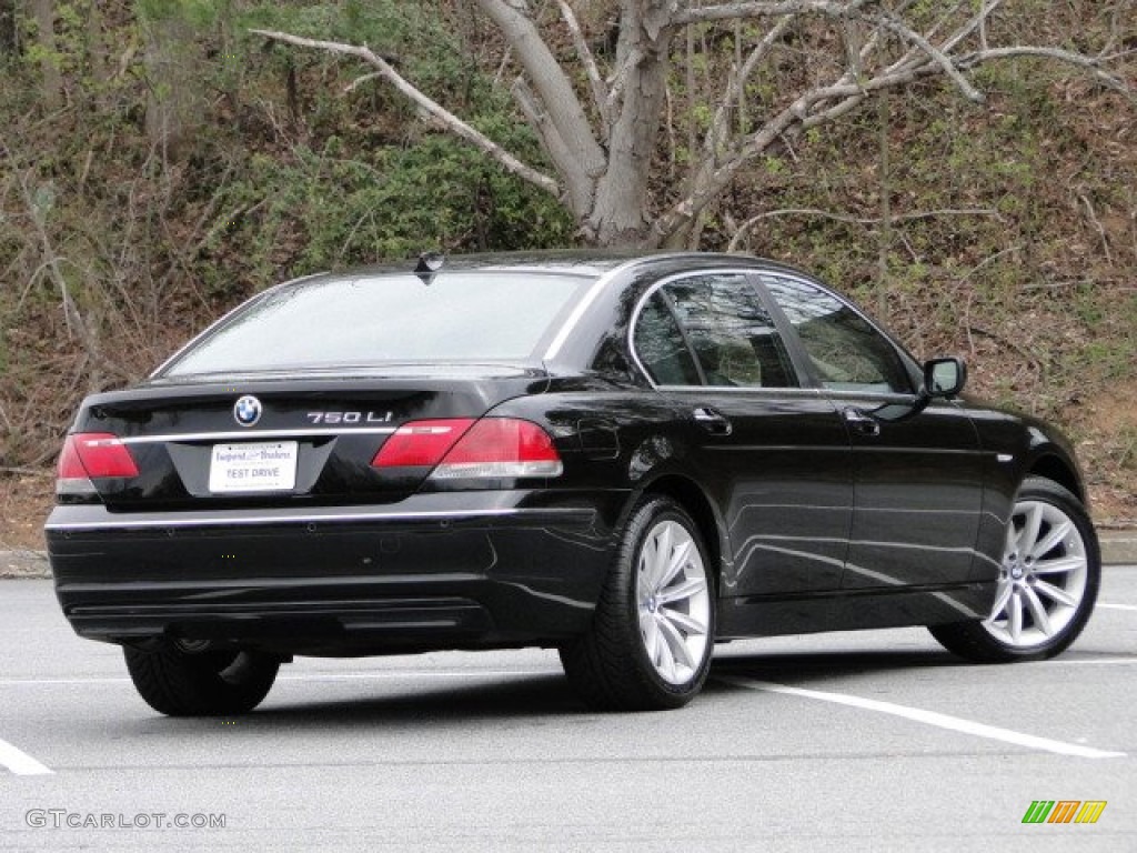 2007 7 Series 750Li Sedan - Azurite Black Metallic / Black photo #2