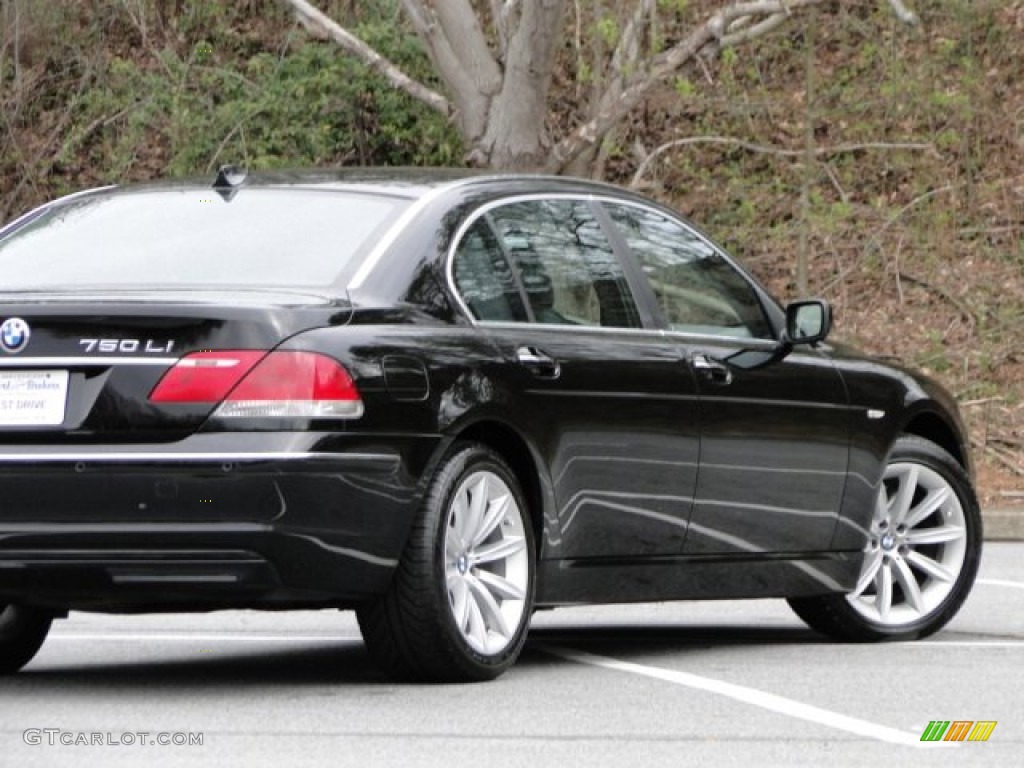 2007 7 Series 750Li Sedan - Azurite Black Metallic / Black photo #3
