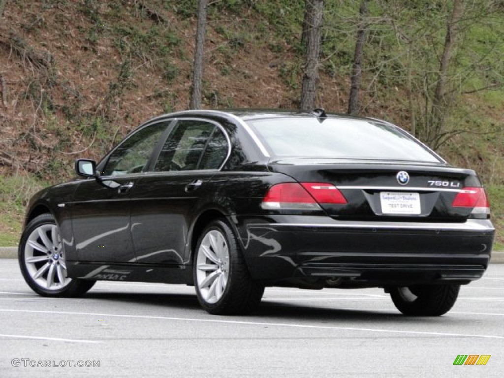 2007 7 Series 750Li Sedan - Azurite Black Metallic / Black photo #4
