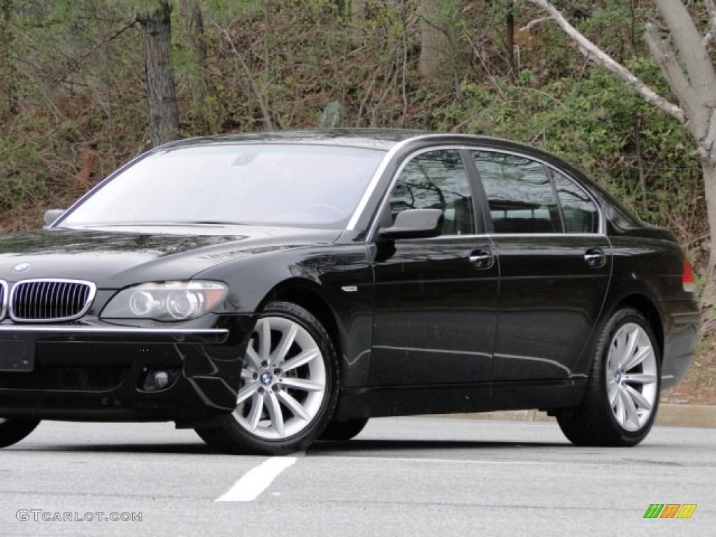 2007 7 Series 750Li Sedan - Azurite Black Metallic / Black photo #7