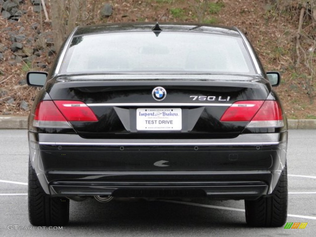 2007 7 Series 750Li Sedan - Azurite Black Metallic / Black photo #10