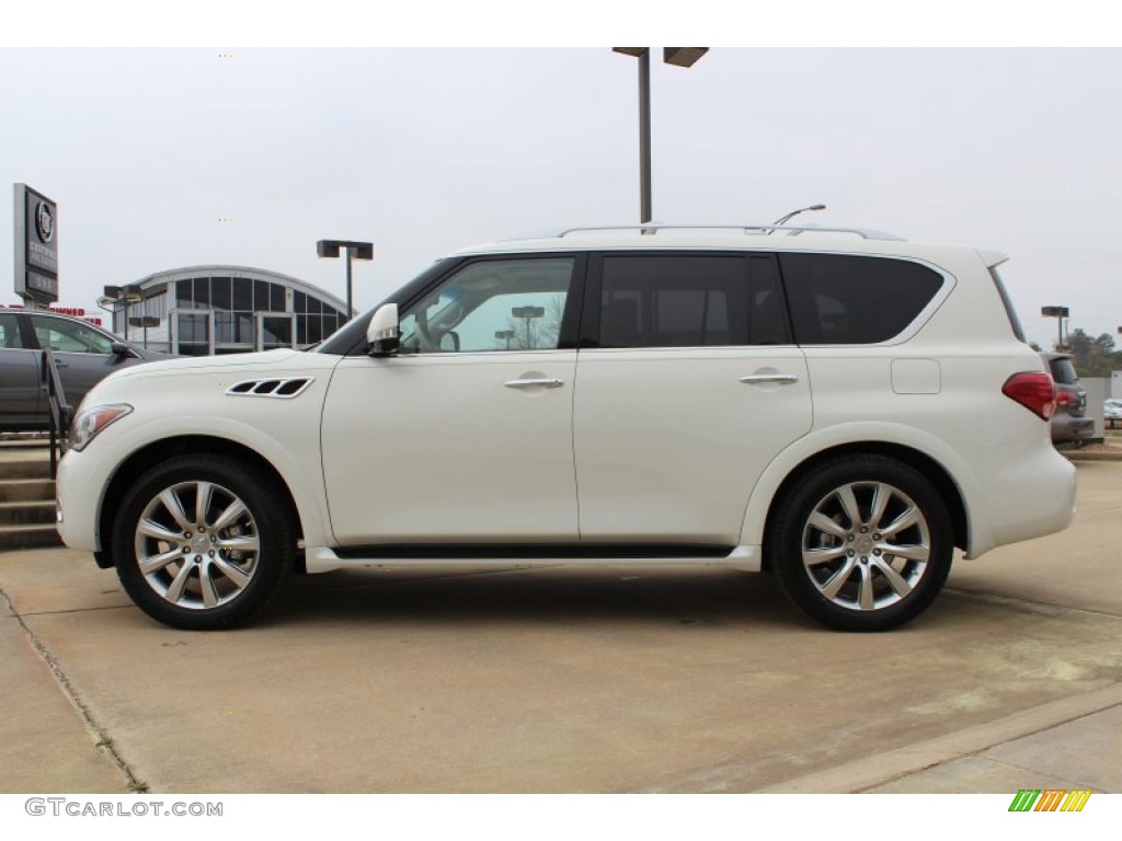 2013 QX 56 - Moonlight White / Wheat photo #5