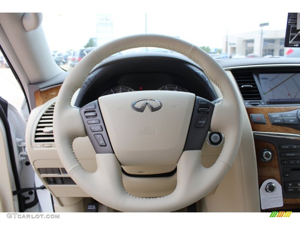 2013 Infiniti QX 56 Wheat Steering Wheel Photo #78785643