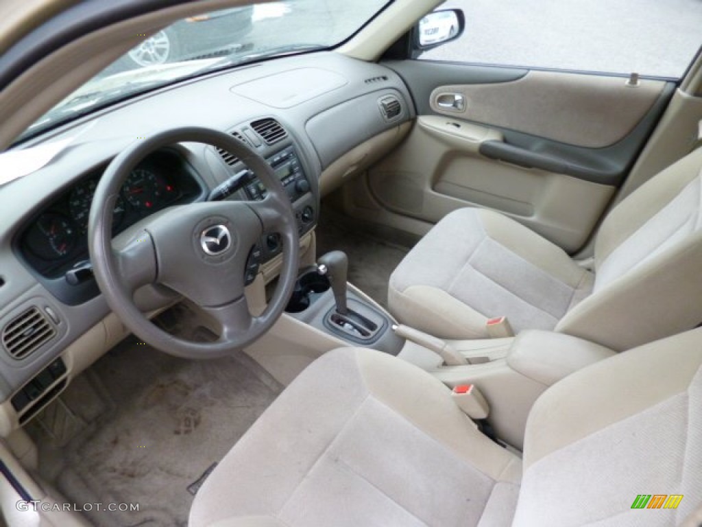 Beige Interior 2003 Mazda Protege LX Photo #78786621