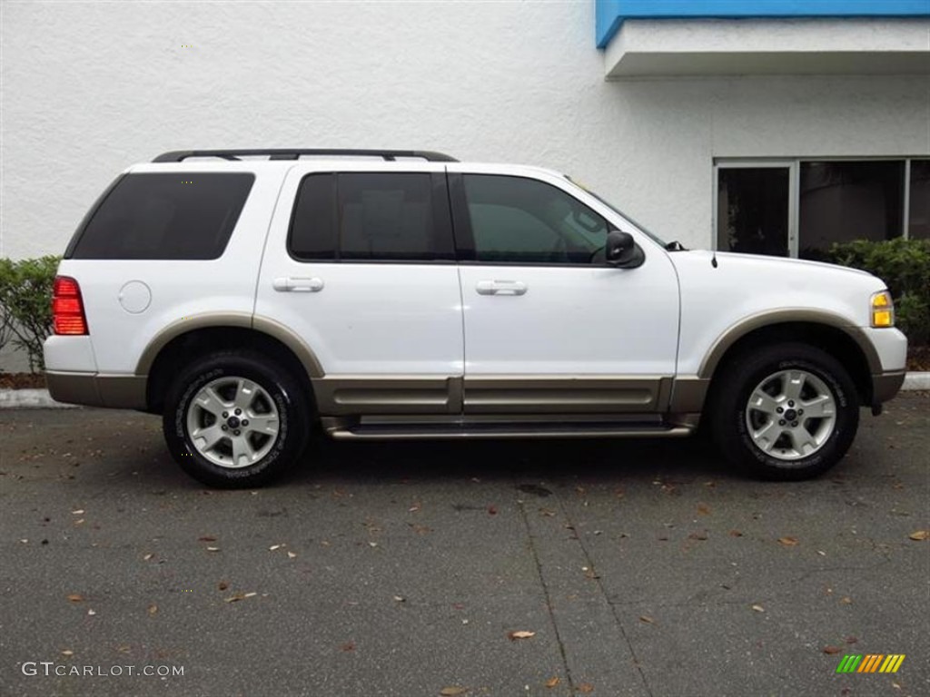 2003 Explorer Eddie Bauer - Oxford White / Medium Parchment Beige photo #2