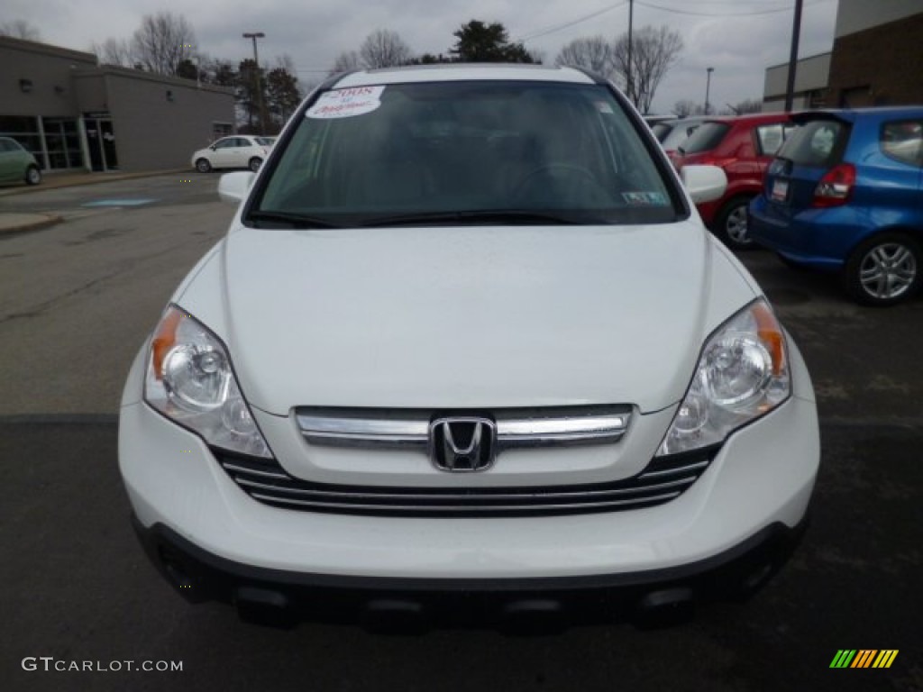 2008 CR-V EX-L 4WD - Taffeta White / Gray photo #2