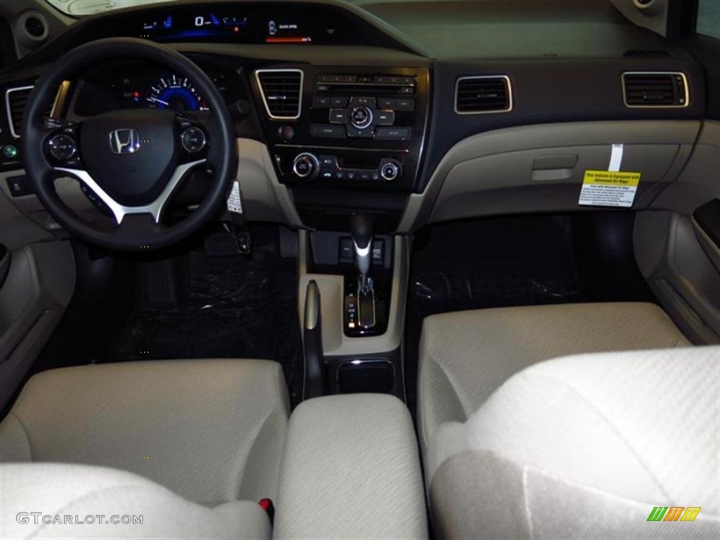 2013 Civic EX Sedan - Crimson Red Pearl / Beige photo #4