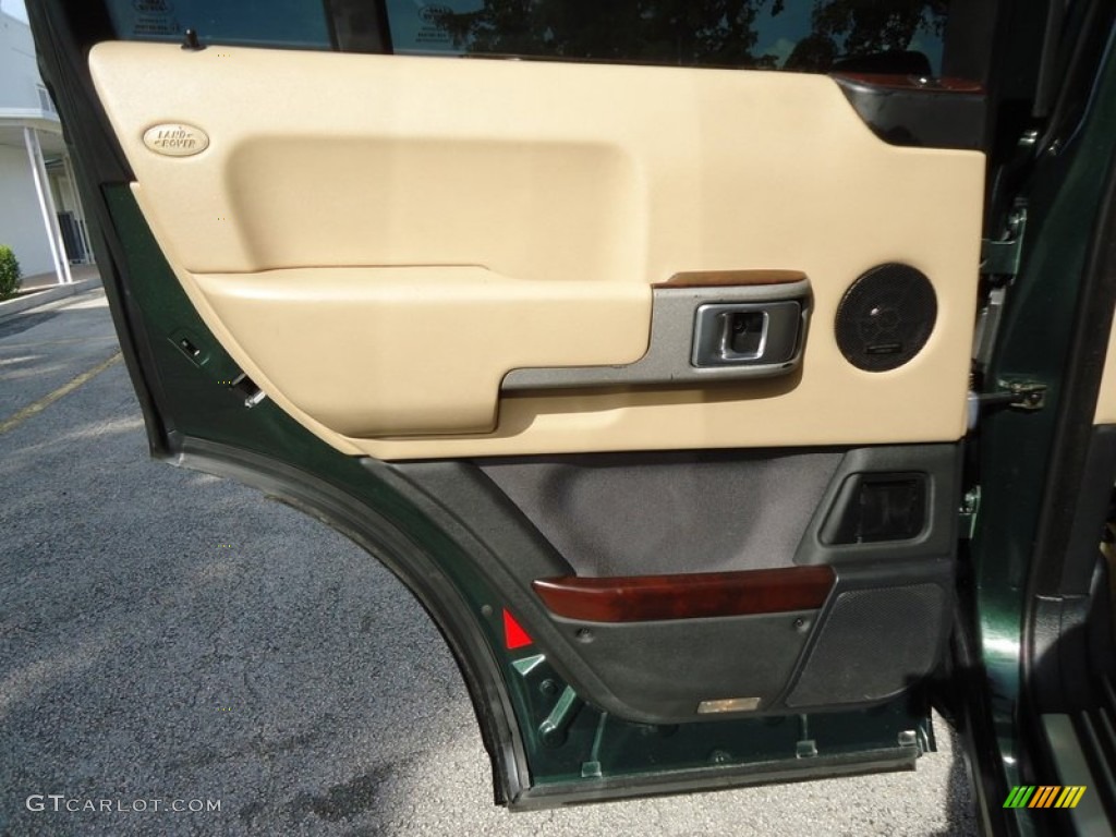 2004 Land Rover Range Rover HSE Sand/Jet Black Door Panel Photo #78789362
