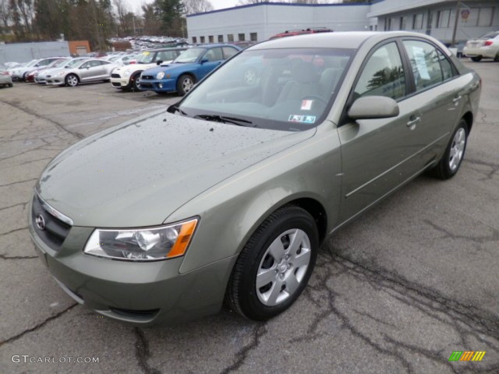 Natural Khaki Green 2008 Hyundai Sonata GLS Exterior Photo #78789712