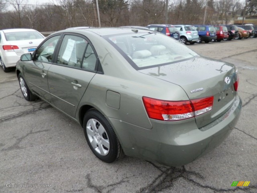 Natural Khaki Green 2008 Hyundai Sonata GLS Exterior Photo #78789745