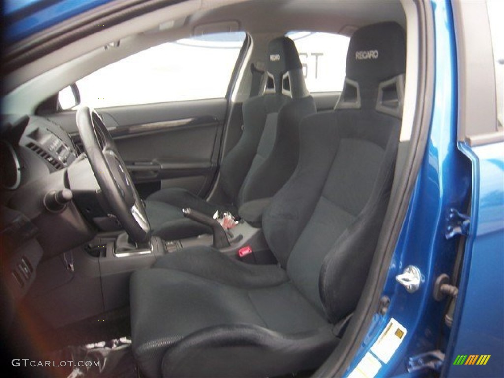 Black Recaro Interior 2012 Mitsubishi Lancer Evolution GSR Photo #78790409