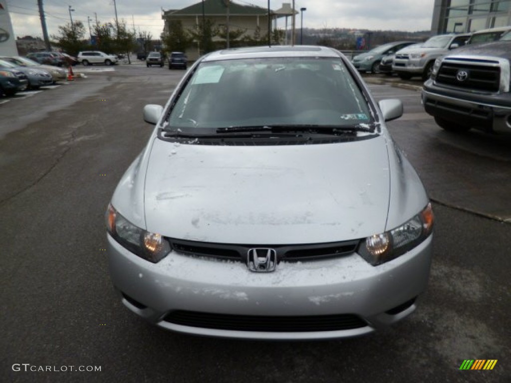 2007 Civic EX Coupe - Alabaster Silver Metallic / Gray photo #2
