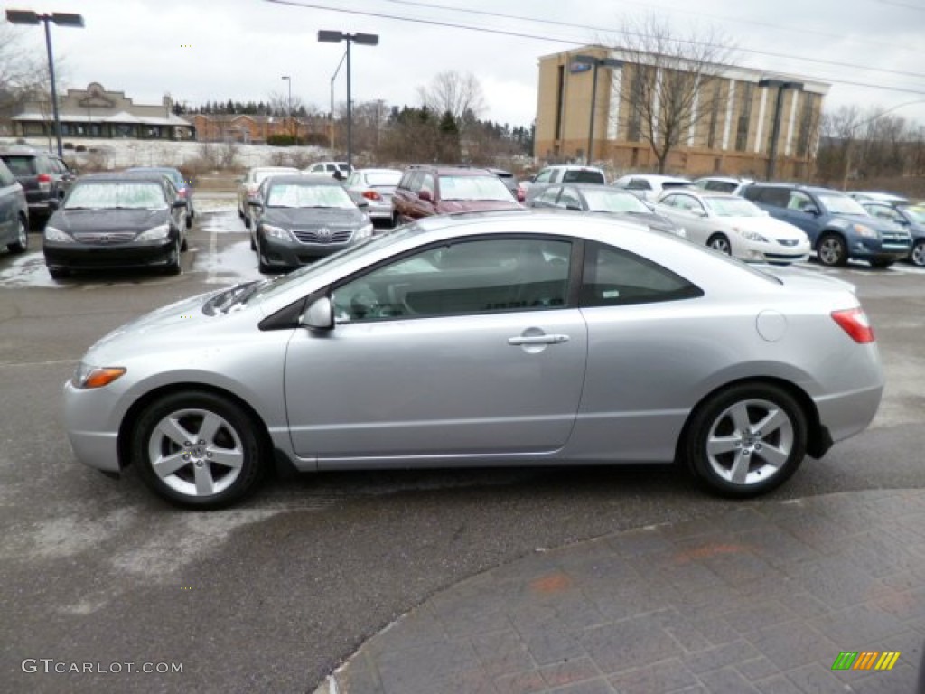 2007 Civic EX Coupe - Alabaster Silver Metallic / Gray photo #4
