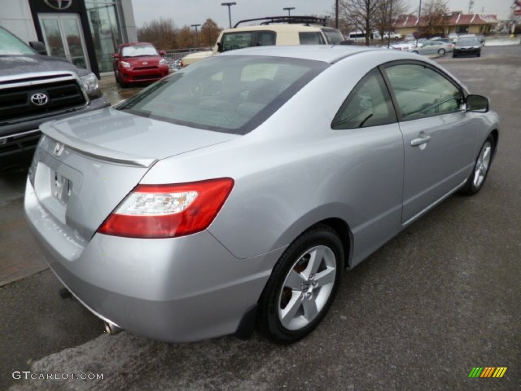 2007 Civic EX Coupe - Alabaster Silver Metallic / Gray photo #7