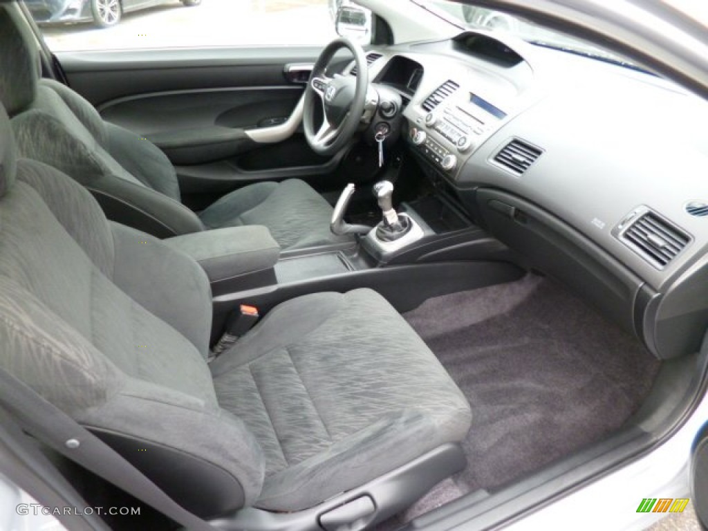 2007 Civic EX Coupe - Alabaster Silver Metallic / Gray photo #10