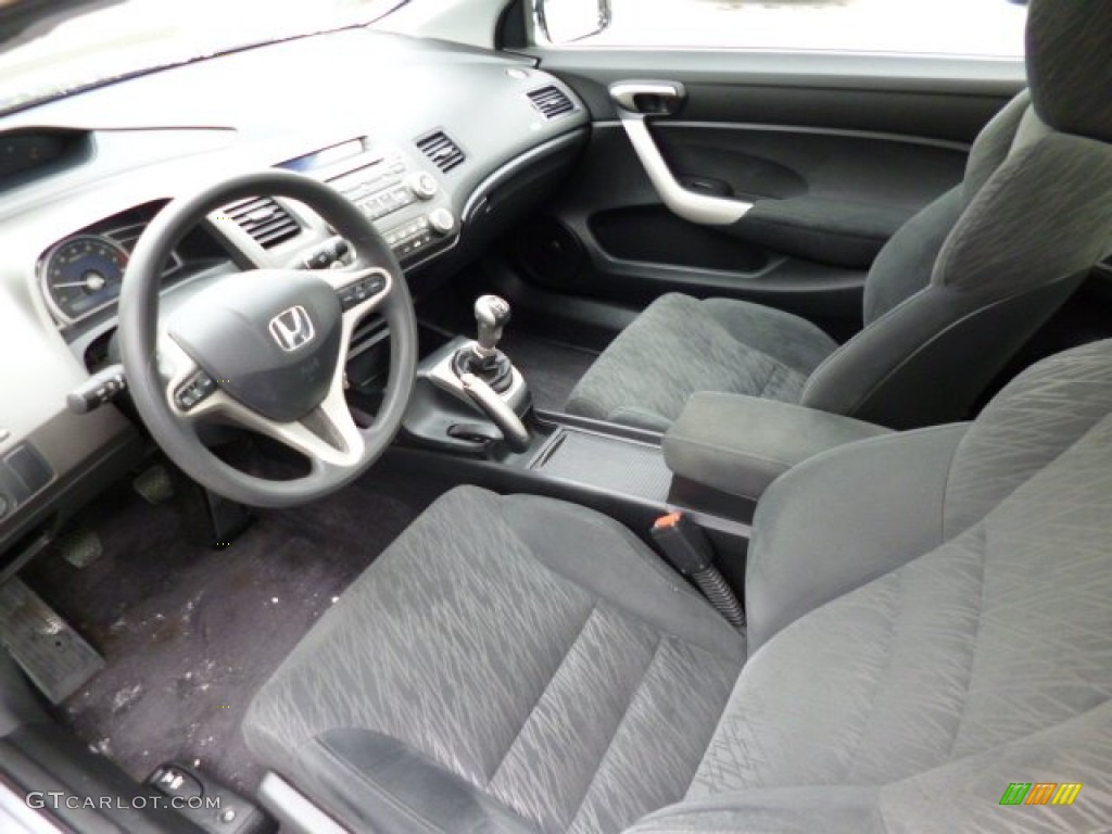 2007 Civic EX Coupe - Alabaster Silver Metallic / Gray photo #16