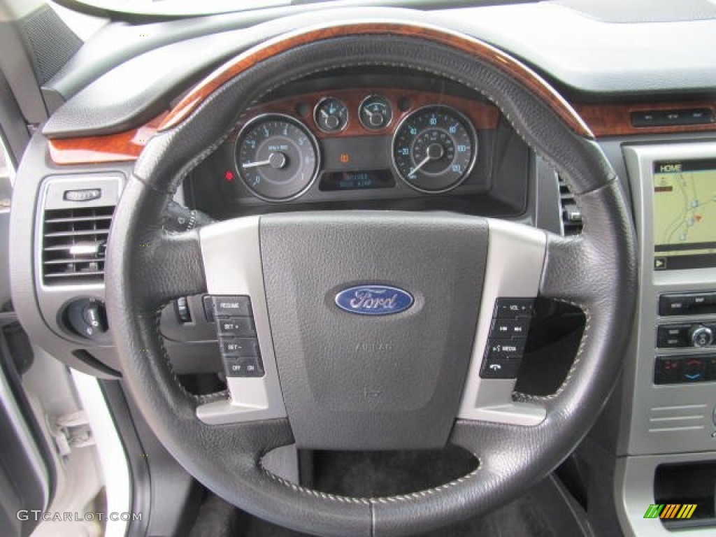 2009 Ford Flex Limited AWD Charcoal Black Steering Wheel Photo #78791273