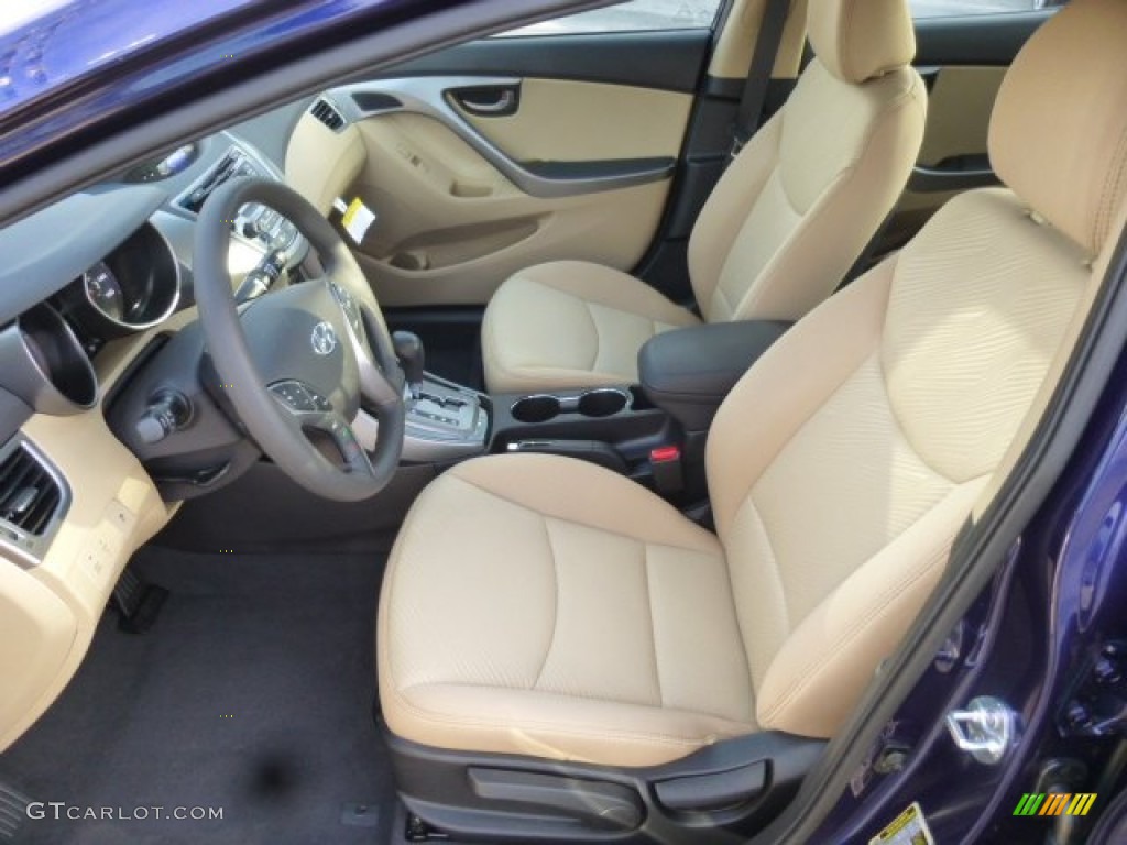 Beige Interior 2013 Hyundai Elantra GLS Photo #78791825