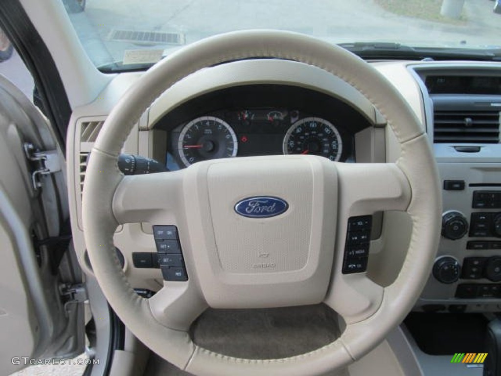 2012 Ford Escape XLT 4WD Camel Steering Wheel Photo #78793049