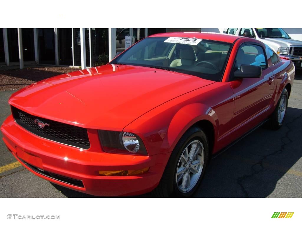 2008 Mustang V6 Premium Coupe - Torch Red / Medium Parchment photo #1